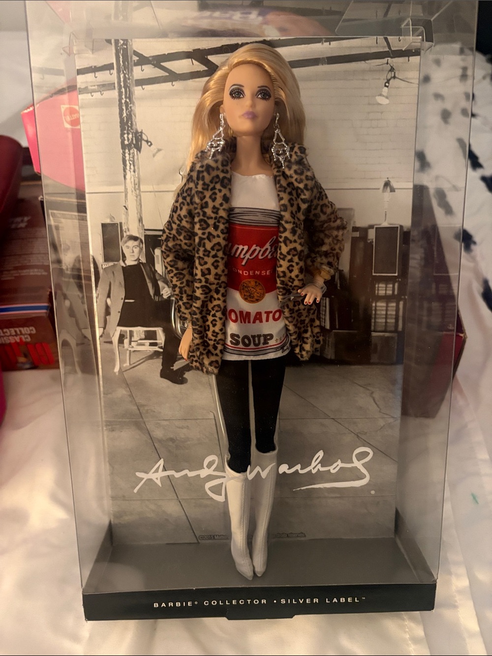 Barbie Silver Andy Warhol Box Back Artwork